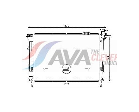 Radiator, engine cooling HY2435 Ava Quality Cooling