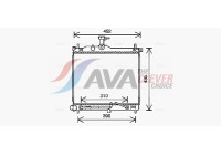 Radiator, engine cooling HY2453 Ava Quality Cooling