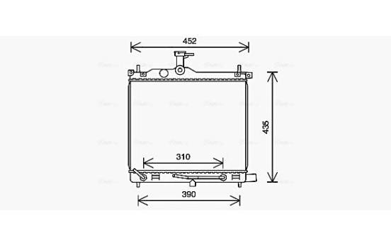 Radiator, engine cooling HY2454 Ava Quality Cooling