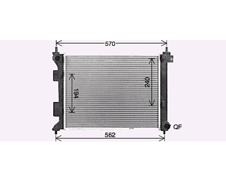 Radiator, engine cooling HY2479 Ava Quality Cooling