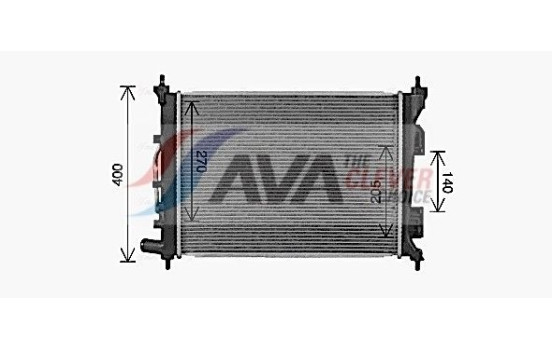 Radiator, engine cooling HY2490 Ava Quality Cooling