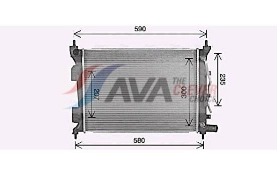 Radiator, engine cooling HY2490 Ava Quality Cooling, Image 2