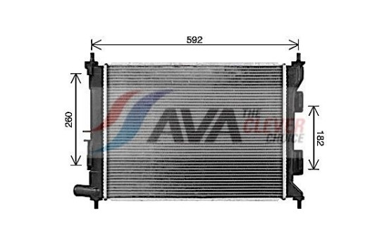 Radiator, engine cooling HY2494 Ava Quality Cooling
