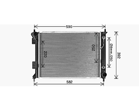 Radiator, engine cooling HY2590 Ava Quality Cooling