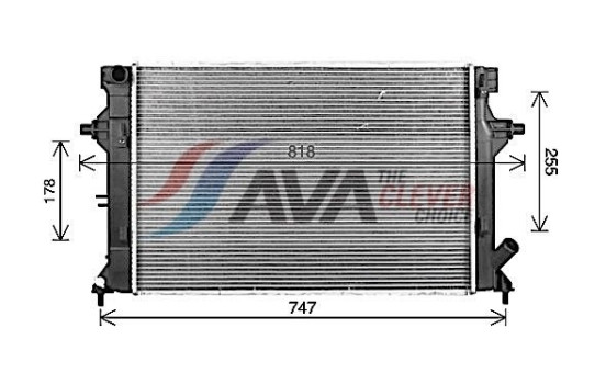 Radiator, engine cooling HY2595 Ava Quality Cooling, Image 2