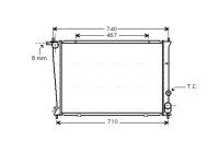 Radiator, engine cooling HYA2049 Ava Quality Cooling