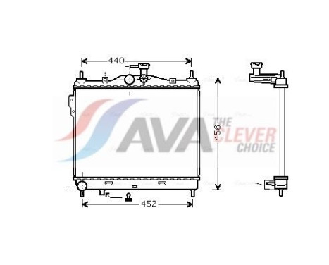 Radiator, engine cooling HYA2101 Ava Quality Cooling