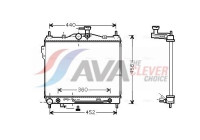 Radiator, engine cooling HYA2102 Ava Quality Cooling