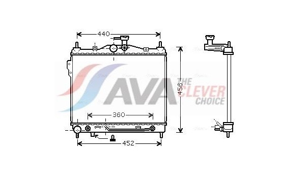Radiator, engine cooling HYA2102 Ava Quality Cooling