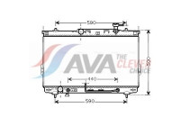 Radiator, engine cooling HYA2110 Ava Quality Cooling