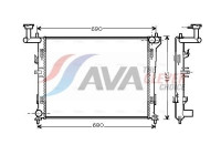 Radiator, engine cooling HYA2179 Ava Quality Cooling