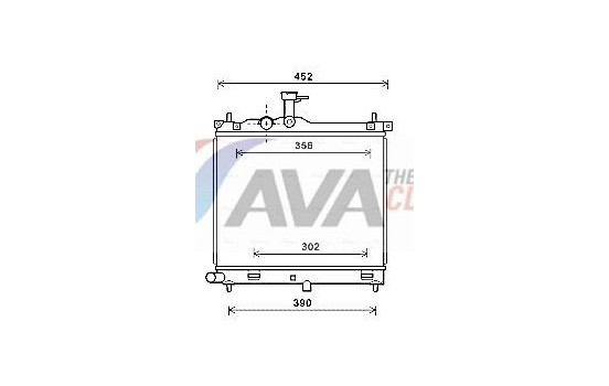 Radiator, engine cooling HYA2291 Ava Quality Cooling