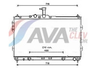 Radiator, engine cooling HYA2402 Ava Quality Cooling