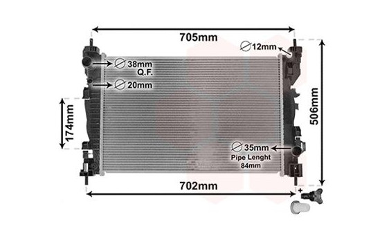 Radiator, engine cooling *** IR PLUS *** 01002120 International Radiators Plus, Image 3