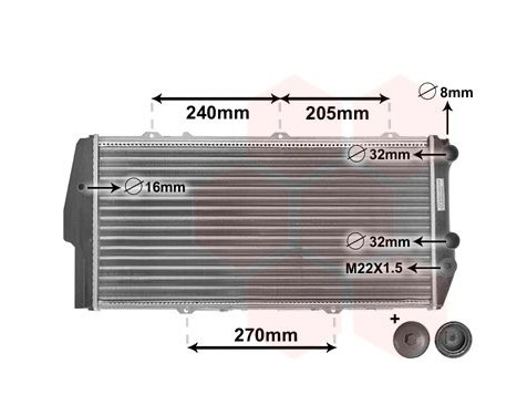 Radiator, engine cooling *** IR PLUS *** 03002020 International Radiators Plus