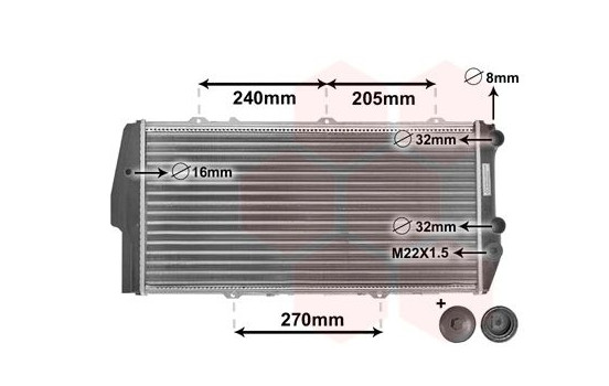 Radiator, engine cooling *** IR PLUS *** 03002020 International Radiators Plus