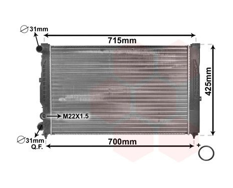 Radiator, engine cooling *** IR PLUS *** 03002105 International Radiators Plus