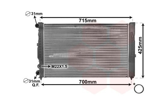 Radiator, engine cooling *** IR PLUS *** 03002105 International Radiators Plus