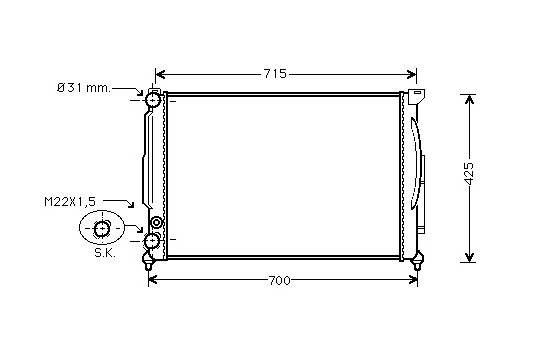 Radiator, engine cooling *** IR PLUS *** 03002105 International Radiators Plus, Image 2