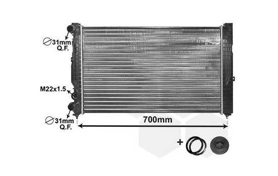 Radiator, engine cooling *** IR PLUS *** 03002123 International Radiators Plus