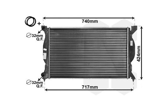 Radiator, engine cooling *** IR PLUS *** 03002201 International Radiators Plus