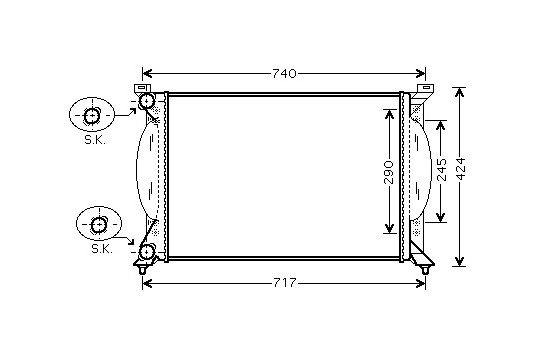 Radiator, engine cooling *** IR PLUS *** 03002201 International Radiators Plus, Image 2