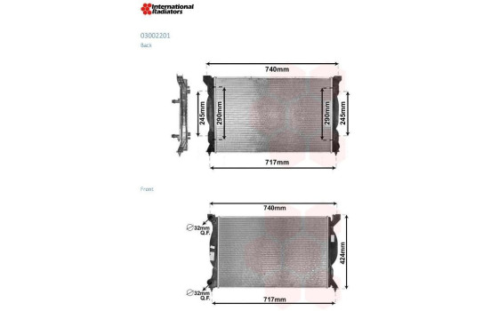 Radiator, engine cooling *** IR PLUS *** 03002201 International Radiators Plus, Image 5