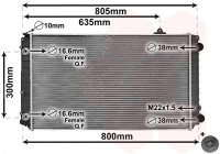 Radiator, engine cooling *** IR PLUS *** 03002252 International Radiators Plus