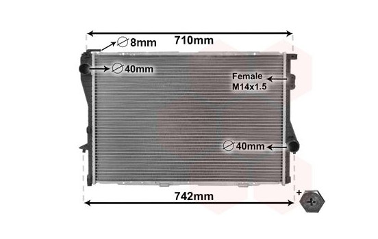 Radiator, engine cooling *** IR PLUS *** 06002170 International Radiators Plus
