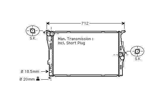 Radiator, engine cooling *** IR PLUS *** 06002291 International Radiators Plus