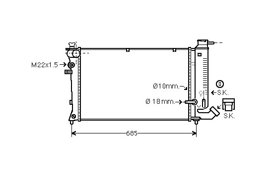 Radiator, engine cooling *** IR PLUS *** 09002114 International Radiators Plus