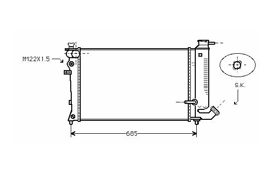 Radiator, engine cooling *** IR PLUS *** 09002170 International Radiators Plus
