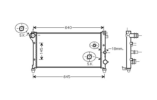Radiator, engine cooling *** IR PLUS *** 17002292 International Radiators Plus