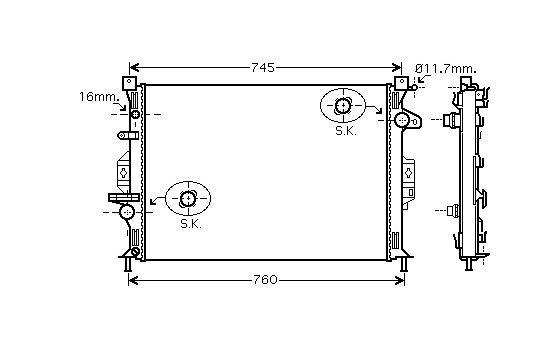 Radiator, engine cooling *** IR PLUS *** 18002425 International Radiators Plus
