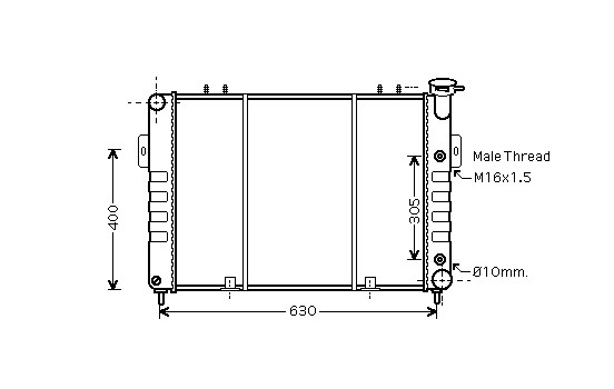 Radiator, engine cooling *** IR PLUS *** 21002037 International Radiators