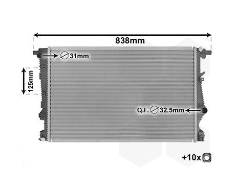 Radiator, engine cooling *** IR PLUS *** 21012700 International Radiators Plus