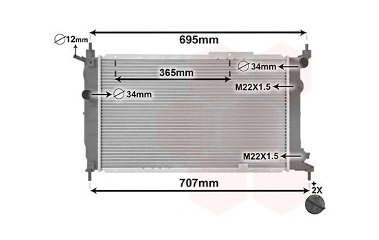 Radiator, engine cooling *** IR PLUS *** 37002091 International Radiators Plus, Image 3