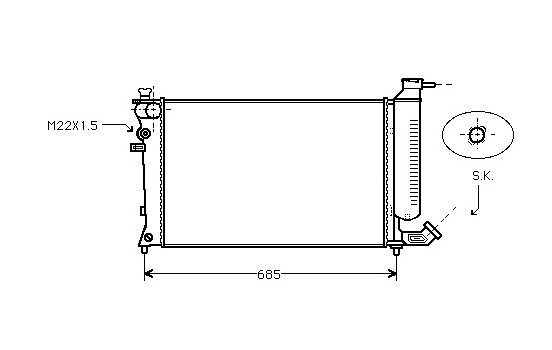 Radiator, engine cooling *** IR PLUS *** 40002137 International Radiators Plus