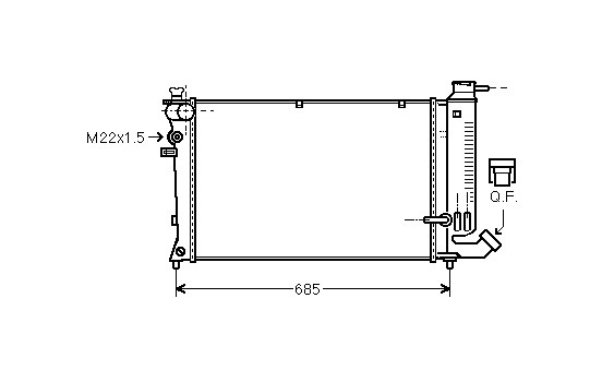 Radiator, engine cooling *** IR PLUS *** 40002142 International Radiators Plus