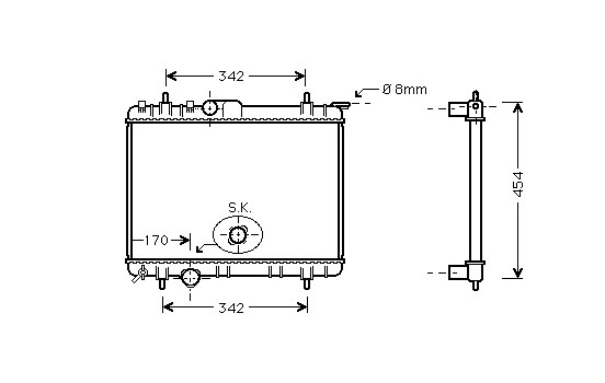 Radiator, engine cooling *** IR PLUS *** 40002210 International Radiators Plus