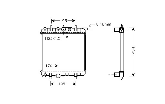 Radiator, engine cooling *** IR PLUS *** 40002243 International Radiators Plus, Image 2