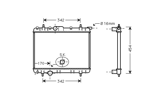 Radiator, engine cooling *** IR PLUS *** 40002247 International Radiators Plus