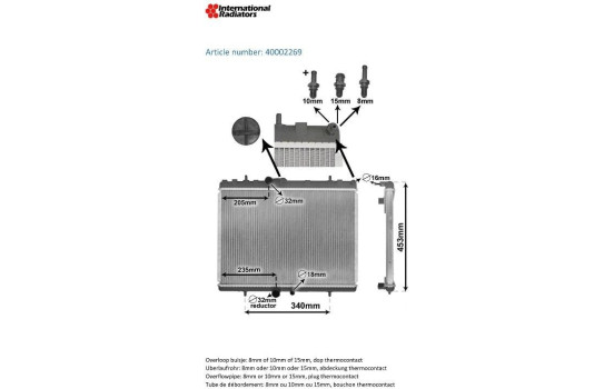 Radiator, engine cooling *** IR PLUS *** 40002269 International Radiators Plus, Image 5