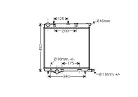 Radiator, engine cooling *** IR PLUS *** 40002368 International Radiators Plus