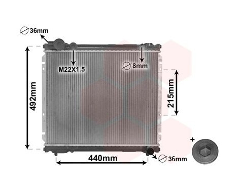 Radiator, engine cooling *** IR PLUS *** 52002039 International Radiators Plus