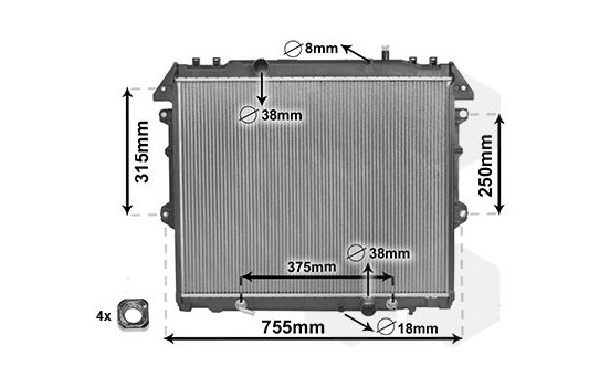 Radiator, engine cooling *** IR PLUS *** 53002496 International Radiators Plus, Image 3