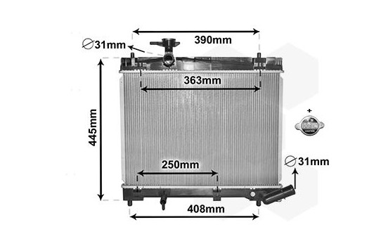 Radiator, engine cooling *** IR PLUS *** 53002663 International Radiators Plus, Image 2