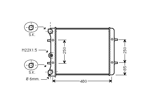 Radiator, engine cooling *** IR PLUS *** 58002152 International Radiators Plus, Image 2