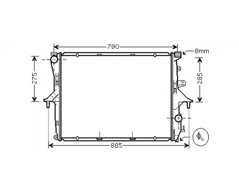 Radiator, engine cooling *** IR PLUS *** 58002214 International Radiators Plus