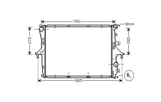 Radiator, engine cooling *** IR PLUS *** 58002214 International Radiators Plus